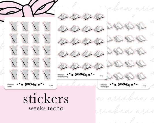 Techo Weeks Spreads Planner Stickers