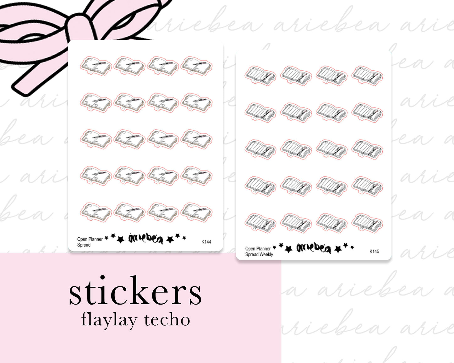 Daily Weekly Techo Spread Planner Stickers