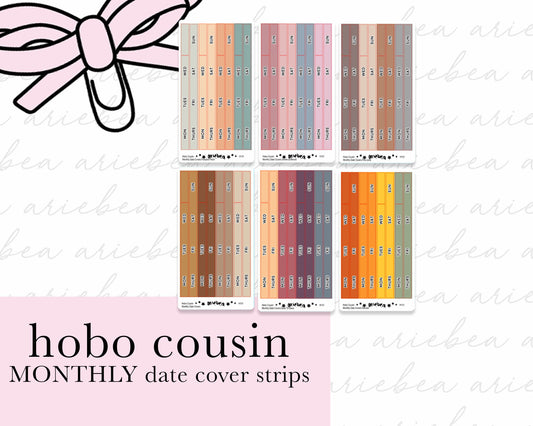 NEW FALL MONTHLY Hobonichi Cousin Date Cover Flags Planner Stickers