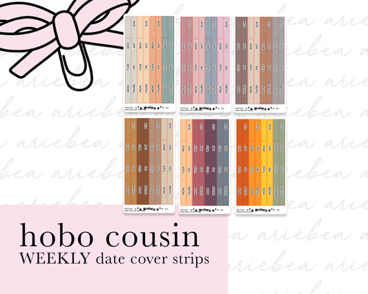 Fall Weekly Hobonichi Cousin Date Strips Cover Planner Stickers
