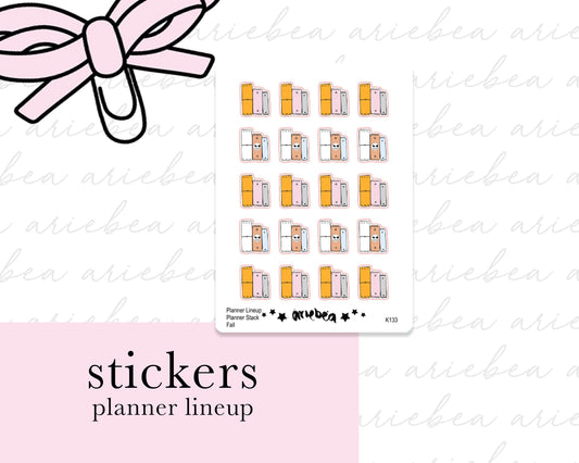 Fall Orange Skeleton Planner Stack Lineup Planner Stickers