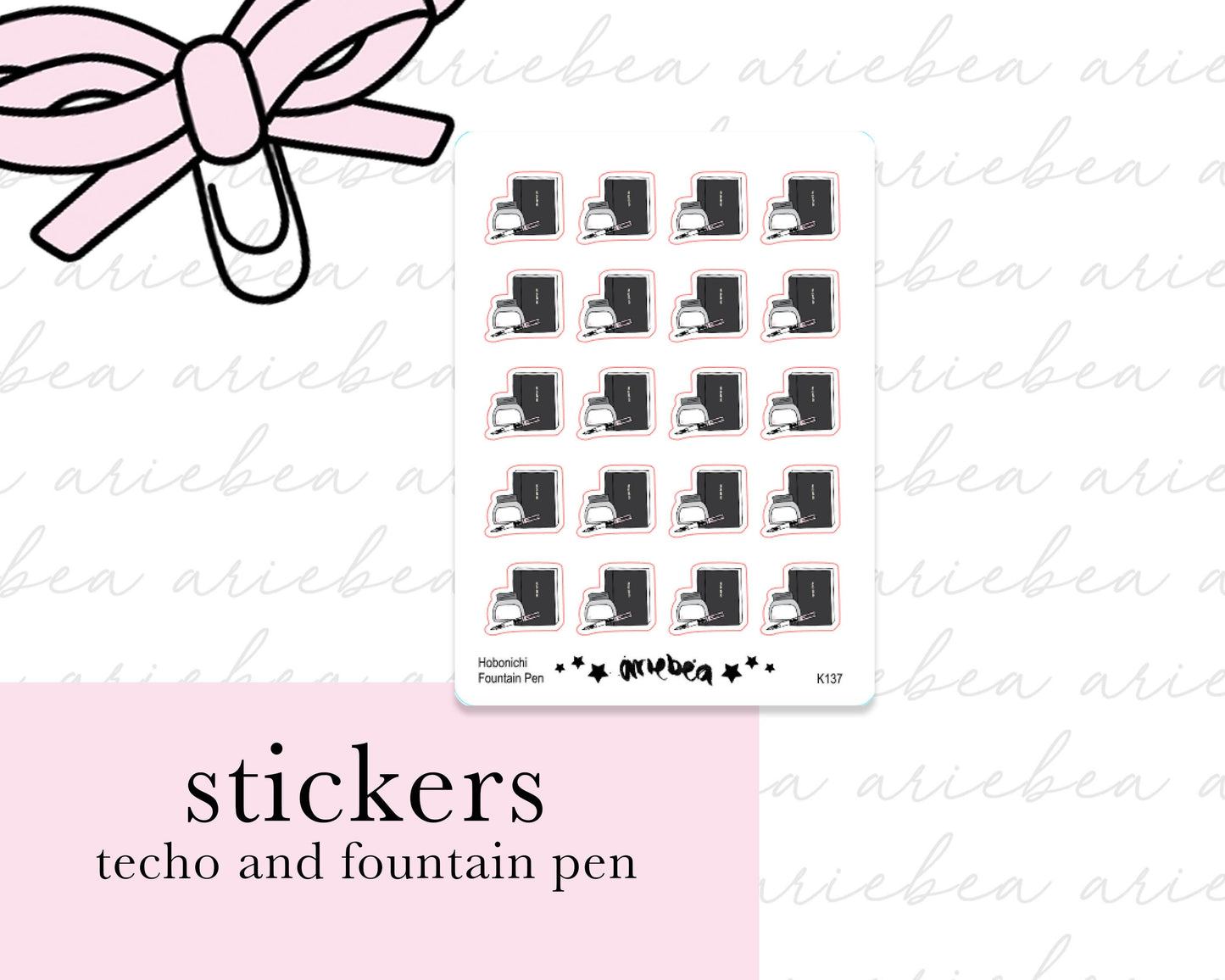 Techo with Ink and Fountain Pen Planner Stickers