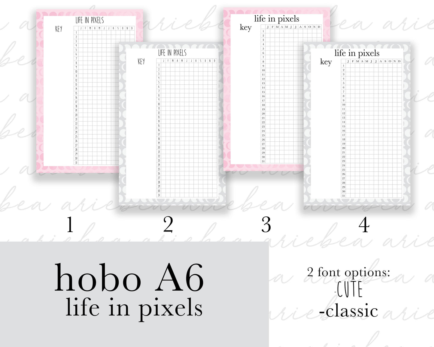 Life In Pixels Hobonichi A6 Original Full Page Planner Stickers