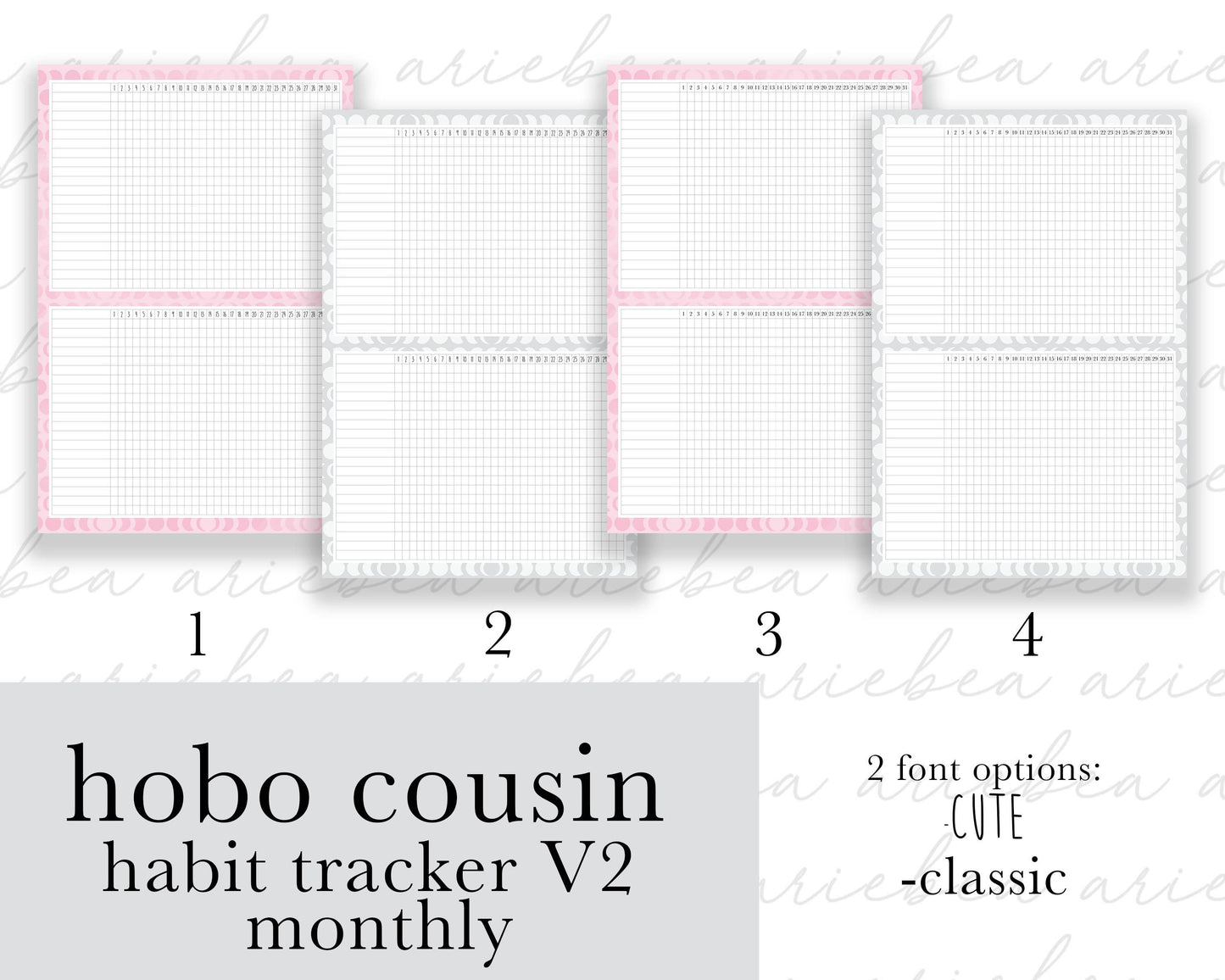 Monthly Habit Tracker Version 2 Cousin A5 Full Page Planner Stickers
