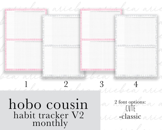 Monthly Habit Tracker Version 2 Cousin A5 Full Page Planner Stickers
