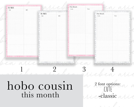 This Month Cousin A5 Full Page Planner Stickers