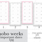 Important Dates One Page Weeks Full Page Planner Stickers
