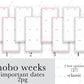 Important Dates Two Page Weeks Full Page Planner Stickers