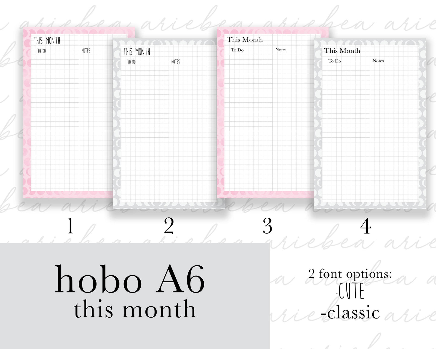 This Month Hobonichi A6 Original Full Page Planner Stickers