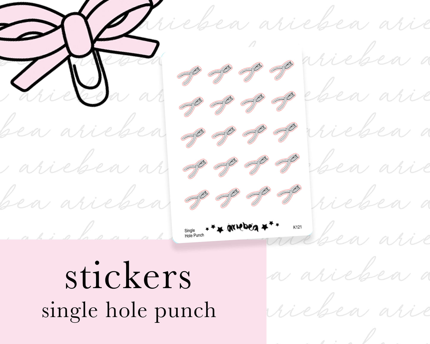 Single Hole Punch Planner Stickers