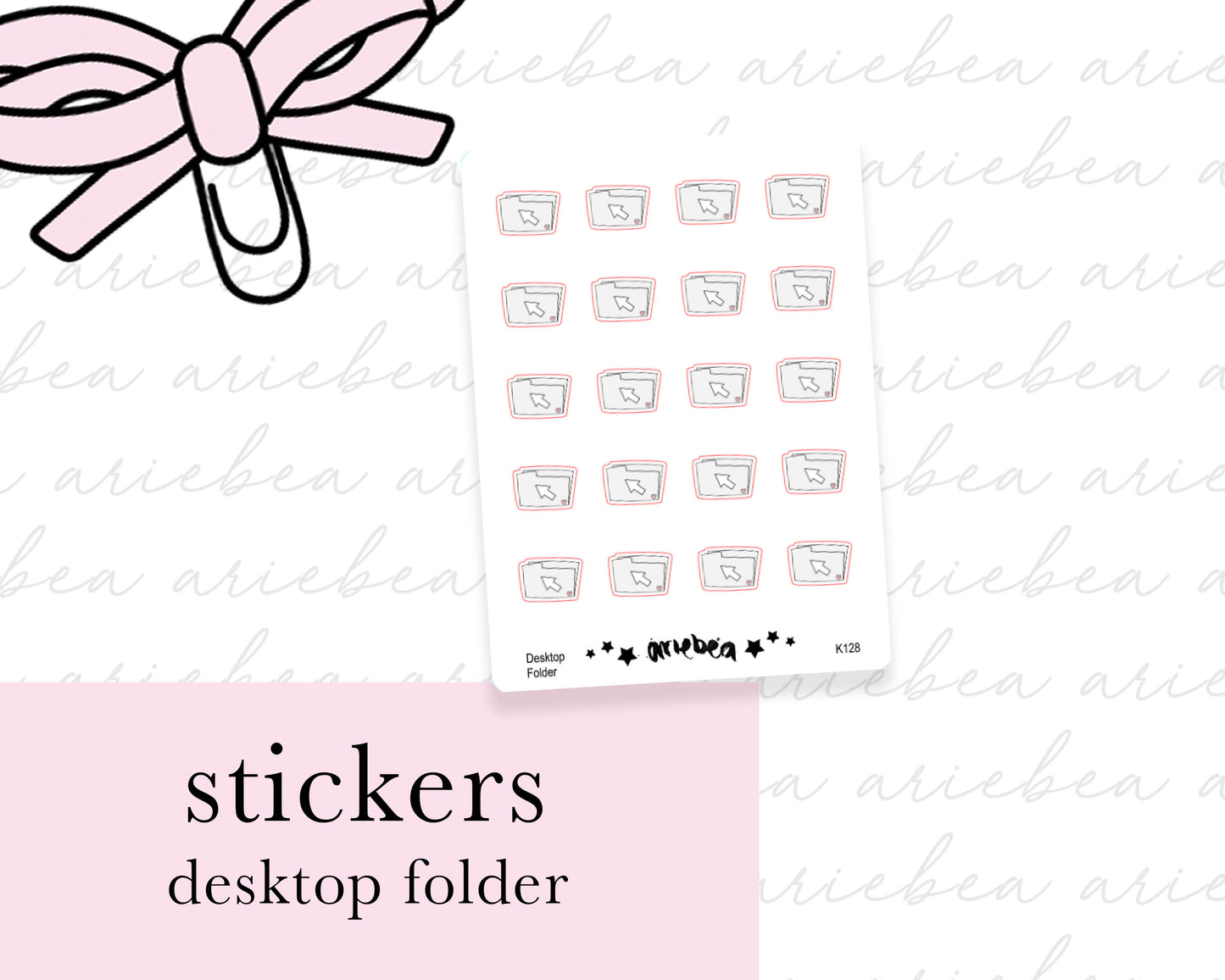 Desktop Laptop Folder Backup Files Planner Stickers