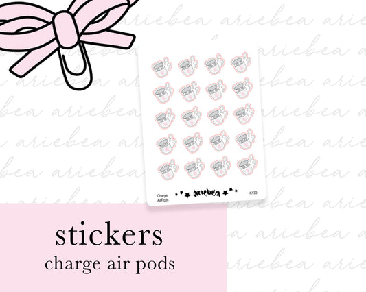 Charge Wireless Headphones Planner Stickers